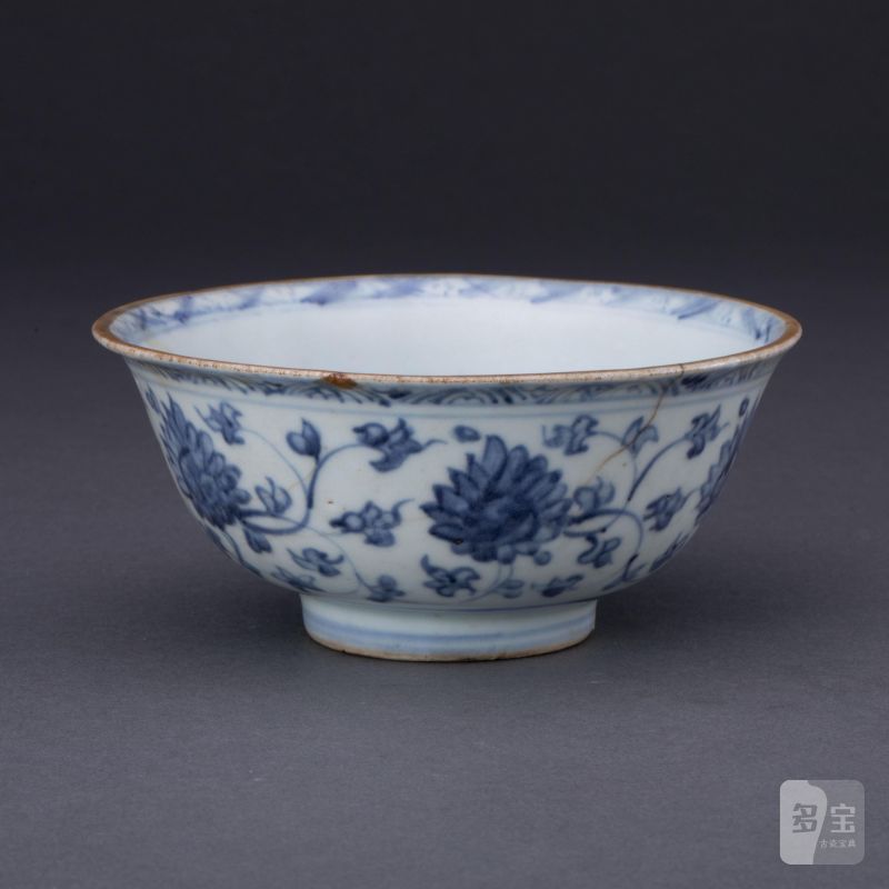    明 青花纏枝花碗 - 图4